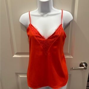 Orange Tank with lace